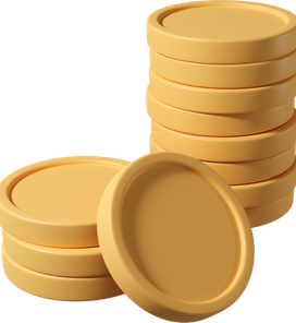 Gold Column - Image of gold coins